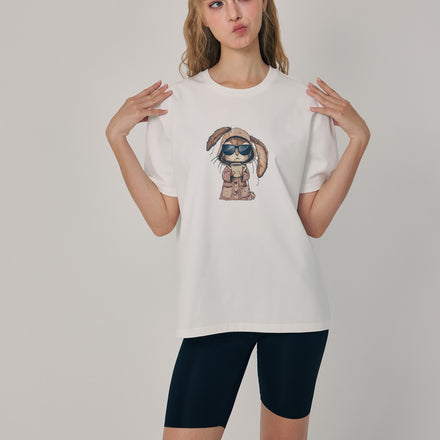 Morning Brew Bunny Tee White